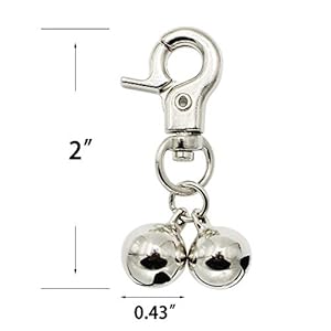 Bells for Dog Collars  2 Pack Stainless Steel Bell Necklace for Dogs  Cat  Pet Pendant Accessories Training Collar Charm with Heavy Duty Snap Clips Silver Christmas Gift  Cucciolini Doodles Bells for dog collars  2 pack stainless steel bell necklace for dogs  cat  pet pendant accessories training collar charm with heavy duty snap clips silver christmas gift   cucciolini doodles