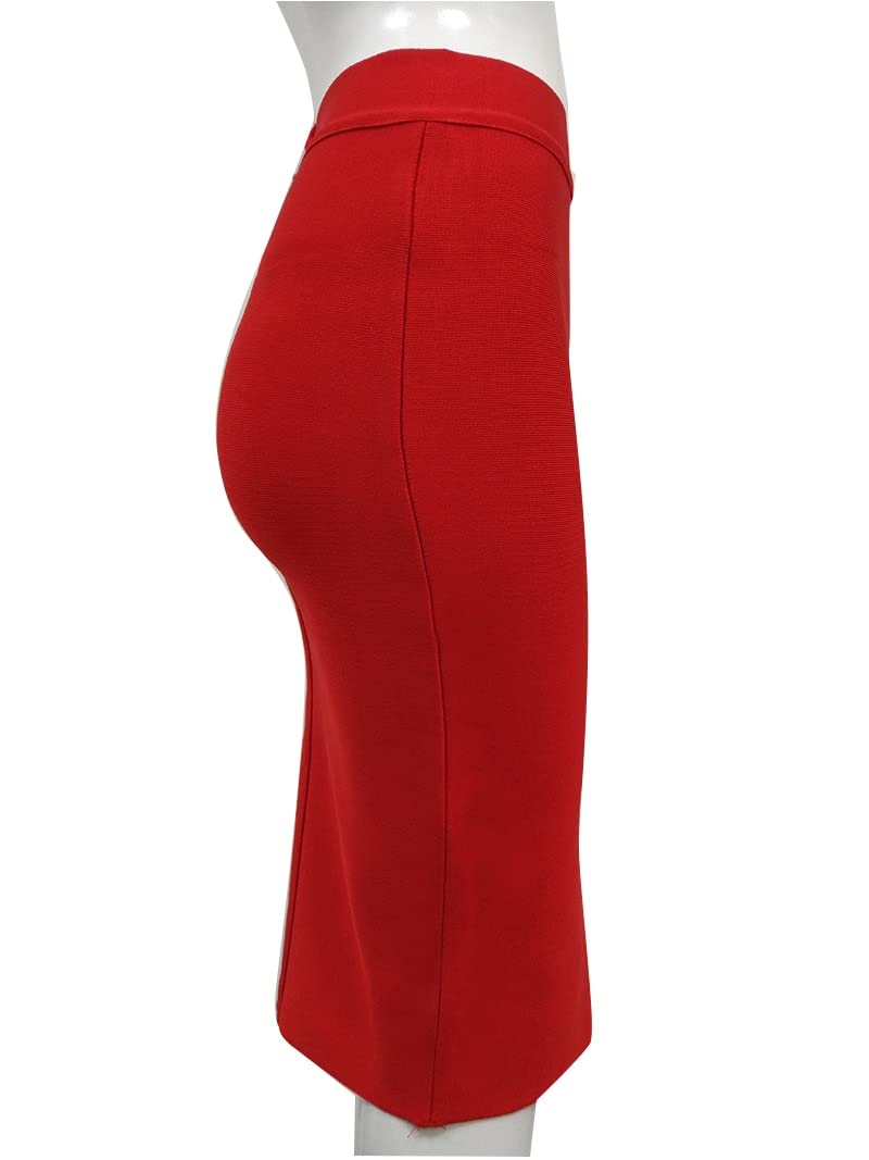 WQZYY&ASDCD Falda De Tubo Faldas De Vendaje para Mujer Falda De Tubo Delgada hasta La Rodilla Faldas De Fiesta Elásticas Elegantes Faldas Ajustadas