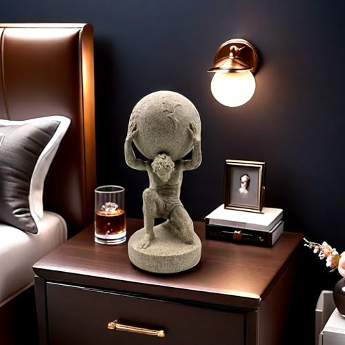 Estatua griega de Atlas de 10.5 pulgadas para decoración miniatura 6