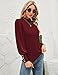 Qirno Womens Mock Neck Tops Puff Long Sleeve Bhirts Turtle Necks Bishop Sleeve Blouses Burgundy Polka Dots Small