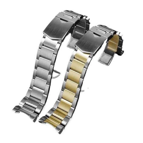 Bracelet montre Qicheng 22mm en acier anti-chute avec boucle CHAMPLE robuste - 4