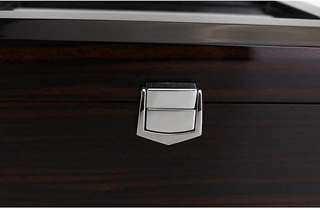 Automatic Watch Winder,Box Display Case Container Black Suede Inside Paint Outside with Storage Organizer