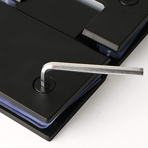 Alise Glass Shower Doors Hinge Heavy Duty 180 Degree Glass Door Cupboard Showcase Cabinet Clamp Replacement Parts,Stainless Steel Matte Black Finish #TOP5