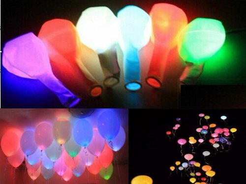 Multicoloured LED Illuminating Colour Changing Light Up Balloons for Weddings Parties Celebrations Decorations by Express trading