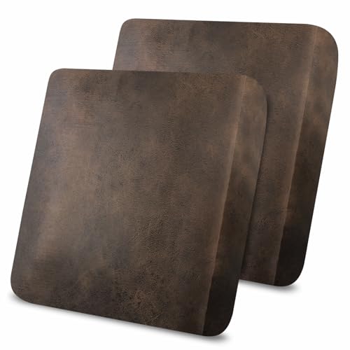 molasofa Leather Look Couch Cushion Covers, Stretch Sofa Cushion Covers for Sectional Armchair Loveseat Protector,Replacement Seat Cushion Slipcovers, Machine Washable(2 Cushion Loveseat, Brown)