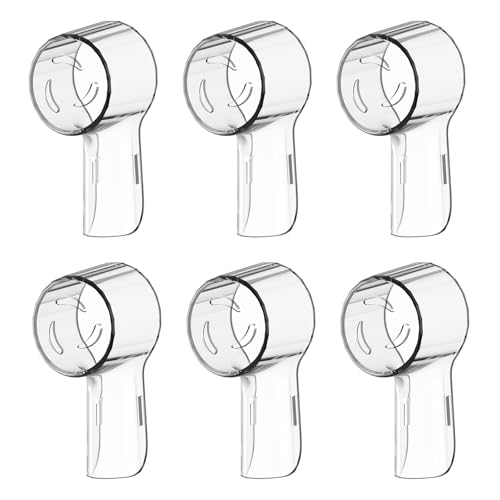 6 Pack Toothbrush Heads Dustproof Cover Compatible with Oral B Fits for Oral-B iO Series Pro 1000 1500 5000 7500 Electric Toothbrush Protects Brush Head and Convenient Travel (Transparent)