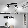 Dehobo Ceiling Light - Spotlight Ceiling Bar in Matt Black - Ceiling Lights Spotlights with GU10 Socket Industrial 2 Way Light Ceiling Indoor Spot Light for Kitchen Lounge Bedroom Dining Room #3