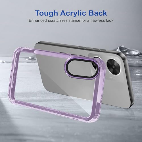 Image of Zapcase Back Case Cover for Vivo T2 5G | Compatible for Vivo T2 5G Back Cover | Case Cover with Camera Protection | (TPU + PC | Translucent Purple)