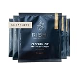 Rishi Tea Peppermint Herbal Tea - Organic, Caffeine Free Sachet Bags, Calming Sweet & Cooling Pure Peppermint Leaves - 50 Count