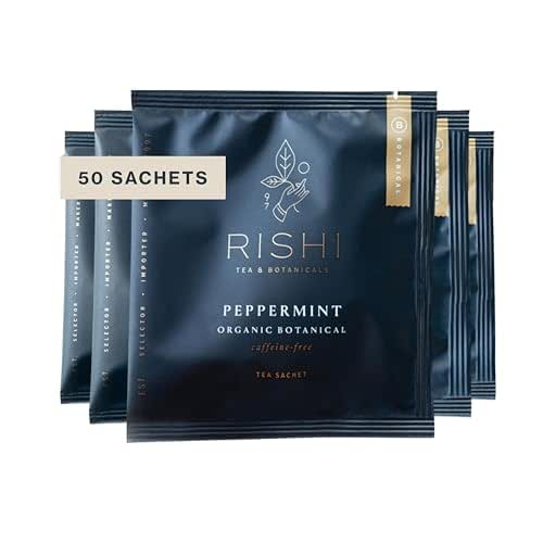 Rishi Tea Peppermint Herbal Tea - Organic, Caffeine Free Sachet