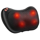 Witali Shiatsu Massagekissen mit ComfortHeat, elektronisches Nacken- Rückenmassagegerät mit Wärmefunktion, 4 rotierende Massageköpfe, für Nacken, Rücken, Schultern & Beine