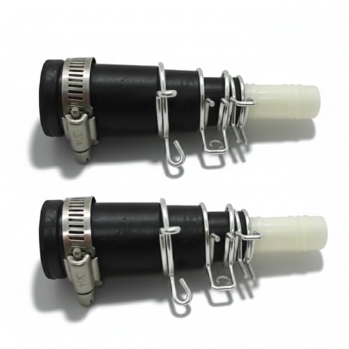 Gadgetime USA Kit de acoplador de drenaje de lavavajillas de doble paquete, junta de manguera resistente a fugas con abrazaderas seguras para eliminación de incineradores
