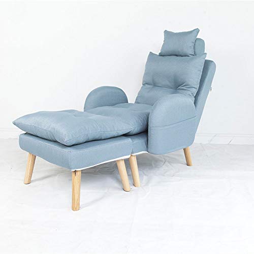 Floor Seat Lazy Sofa Bed Folding Multifunctional Bedroom Balcony Lounge Chair (color: Light Gray, Dark Gray, Lemon Yellow, Lake Blue) Floor Sofa (Color : B)