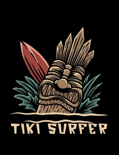 Tiki Surfer Fun In The Sun Notebook: Journal Notebook - 8.5x11