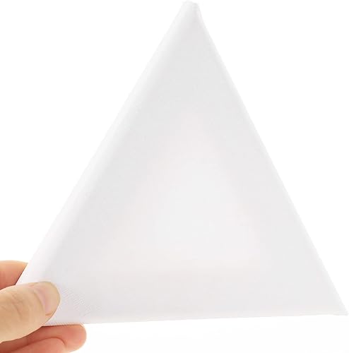 Miniatura 3 de VICASKY 8 paneles de pintura de lienzo estirados, tableros de pintura hexagonales en blanco con forma de triángulo, tableros de lienzo estirados