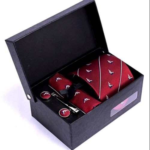 Set de corbata formal para hombre con pañuelo y gemelos