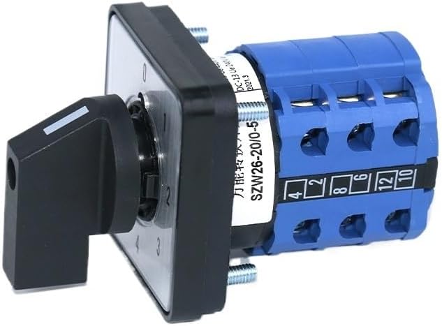 SZW26/LW26-20 6 Position 3 Phase 12 Screws 20A Latching Control Rotary Change Over Cam Switch 48X48 Panel