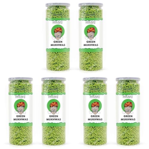 Image of HARIBAS Green Mukhwas|Peppermint Coated Saunf Mouth Freshner (Fennel Mouth Freshener Helps In Digestion, After Meal & Drink Mouth Freshener - Easy To Store Green 200Gm X 2 (Pack of 3)