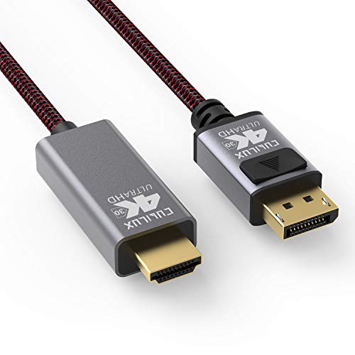 Cubilux Active Unidirectional 4K Displayport Male To Hdmi Male Cable, Display Port To Hdmi Cord Compatible With Dell, Lenovo Thinkpad, Hp, Tv, Monitor, Projector Computer, Laptop, And More, 6 Feet #TOP10
