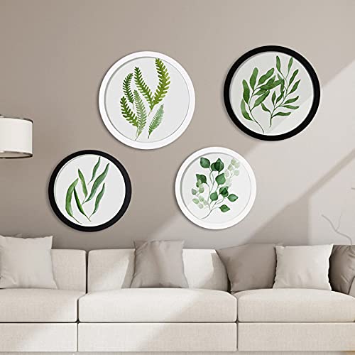 Kylucky Round Photo Frame Wooden Wall Hanging Picture Frames For Home Office Wall Decor (Black, 8 Inch) #TOP7