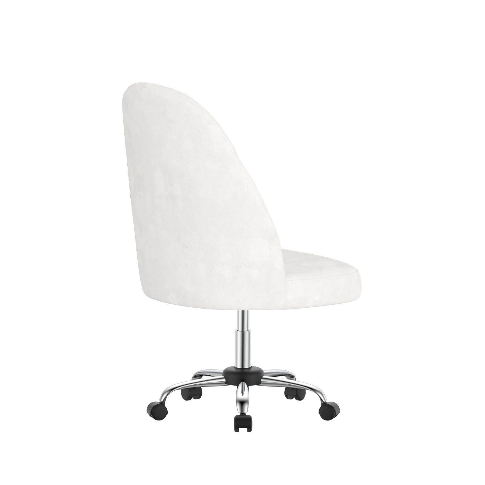 naspaluro Silla De Oficina En Casa, Silla De Escritorio, Silla Tocador Regulable En Altura, Resistente Terciopelo Transpirable, para Estudio, Dormitorio, Estudio (Beige, Small)
