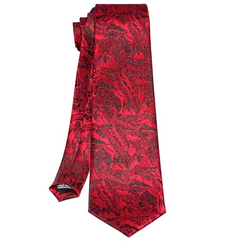 Image of 5PCS Tie and Pocket Square for Men, Silk Necktie and Handkerchief Cufflinks with Gold Ring and Lapel Pin Set