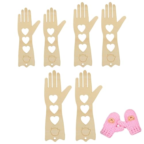 Bloqueadores de guantes de madera: herramienta de modelo para tejer a mano 2