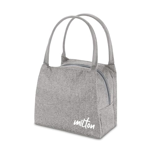 Image of MILTON Fancy Lunch Bag I Design Tiffin Bag for Office for Men, Women I Eco Friendly, Spacious, Durable I 2.44 L I Grey