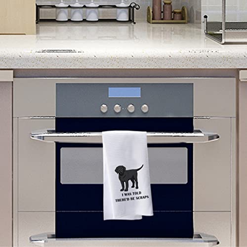 Pwhaoo Black Lab Kitchen Towel I Was Told There’d Be Scraps Kitchen Towel Black Lab Lover Gift (Be Scraps T) #TOP4