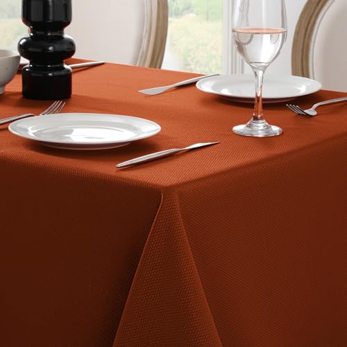 Nappe jacquard anti-tache et infroissable pour table rectangulaire