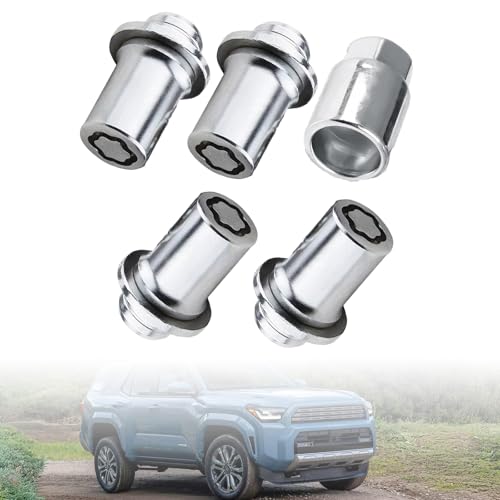 Image of 00276-00901 Chrome Locking Lug Nuts M12 x 1.5 4 Pcs Compatible with 2005-2024 Toyota 4Runner Corolla Cruiser Highlander Matrix Sequoia Solara Tacoma Lexus GX460 GX470 RX330 SC430 27600901