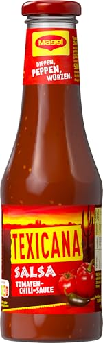 Maggi Texicana Salsa, Pikante Scharfe Chili und Tomaten Sauce mit Jalapeño-Chilies , Würzsauce, 1er Pack (1x 500ml)