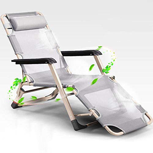 Chaise de plage inclinable pliable verte contre la chaleur avec coton 3D - 3