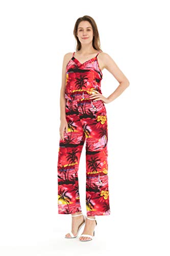 Image of Hawaii Hangover Family Matching Hawaiian Clothes, Sunset Red | Family matching Hawaiian outfits, Sunset Red, lightweight rayon, machine washable, tropical floral print, luaus, cruises