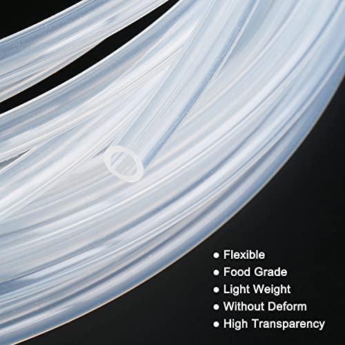 Image of Baomain Silicone Tubing 1 /8 inch ID 3 /16 inch OD-Vacuum Hose Line for Water, Oil, Air Lines Dispensing -3.3 Foot Length /Clear
