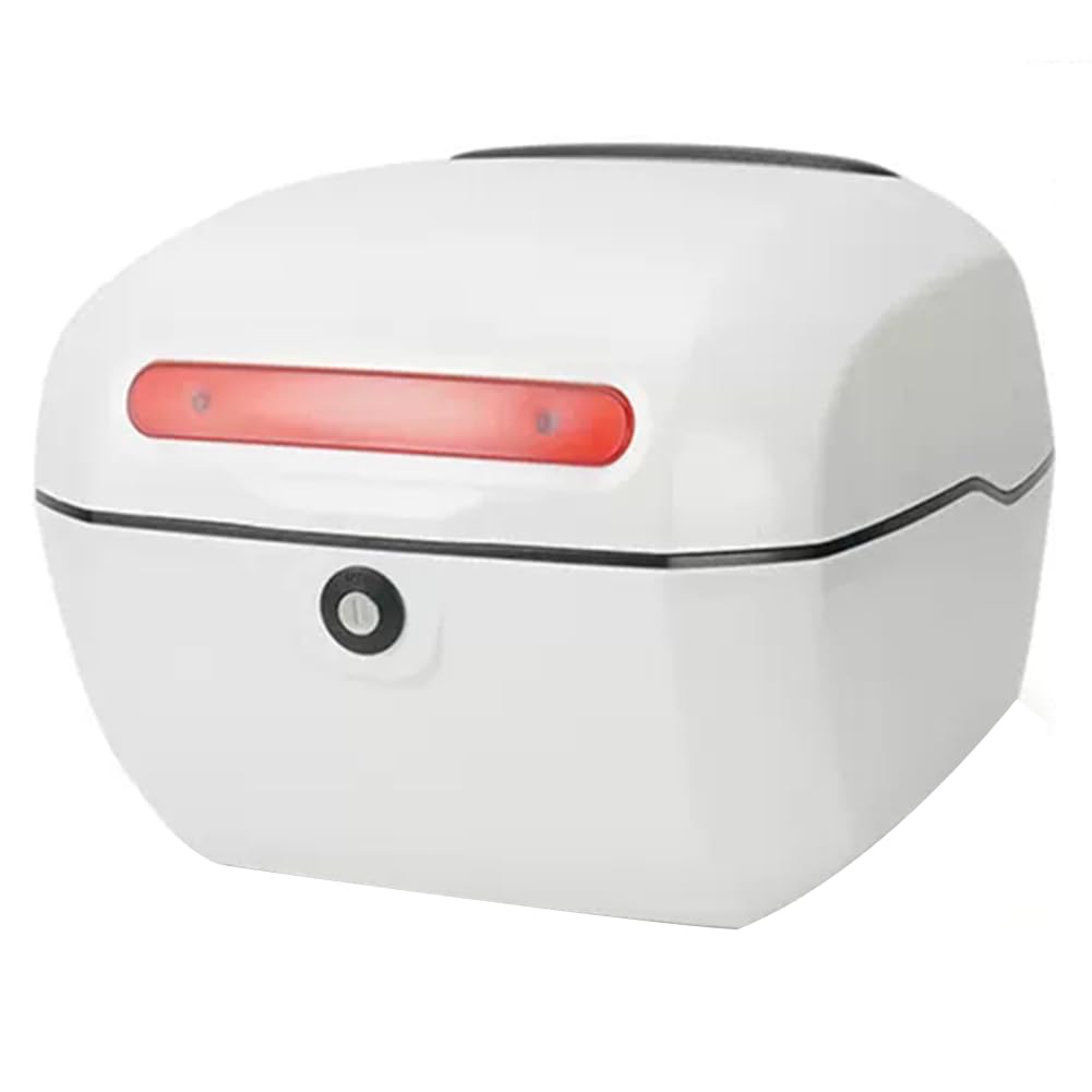 Porte-coffre de moto blanc pour vos escapades de week-end et trajets urbains