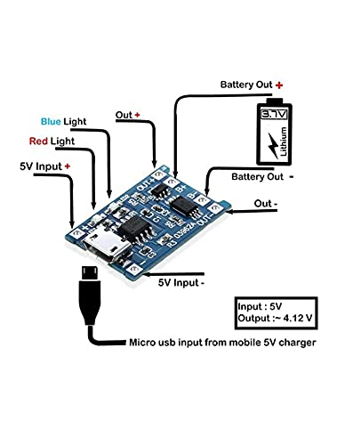 Image of 10Pcs TP4056 Battery Charging Module (18650) With Battery Over Charge /Discharge Protection.