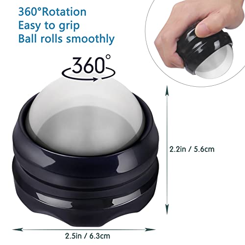 Fyy Manual Massage Ball, Handheld Massage Roller Ball Gel Core Massage Ball, Physical Therapy Tool For Myofascial Release Muscles Pain Relief Deep Tissue Massage Black #TOP2