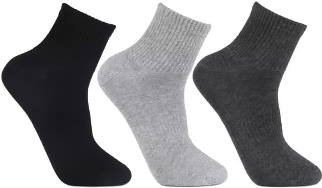 Men's Ankle Length Cotton Socks (Pack of 3) – Comfortable and Breathable Socks for Men | Solid Colors | Perfect for Casual, Formal and Sports Use-image-32