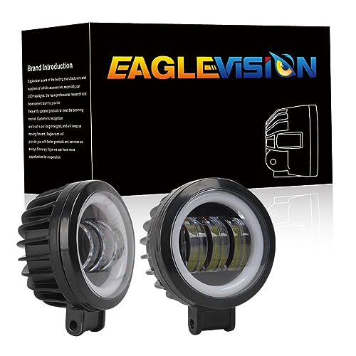 PENIKOKO 30w Motorcycle Led Spotlights Bulbs for Motorbike Suv Working Light Aluminum Die-cast Bracket