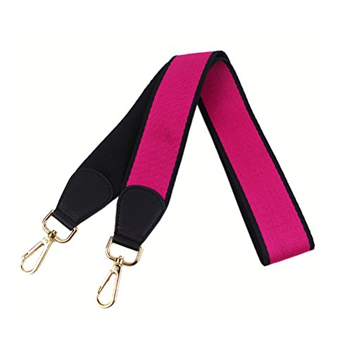 Umily Universal Correa de Hombro Cinturón Bolsa Accesorios Bolso De Hombro Del Cinturón Recambio Desmontables Para Mujeres 103cm(Negro + RoseRed)