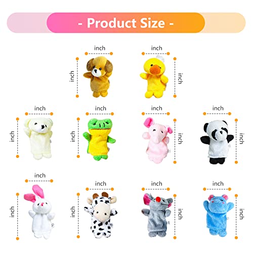 10 Pcs Finger Puppets Soft Plush Hands Finger Puppets For Zoo Party Favors Family Parents Story Time Educational #TOP5