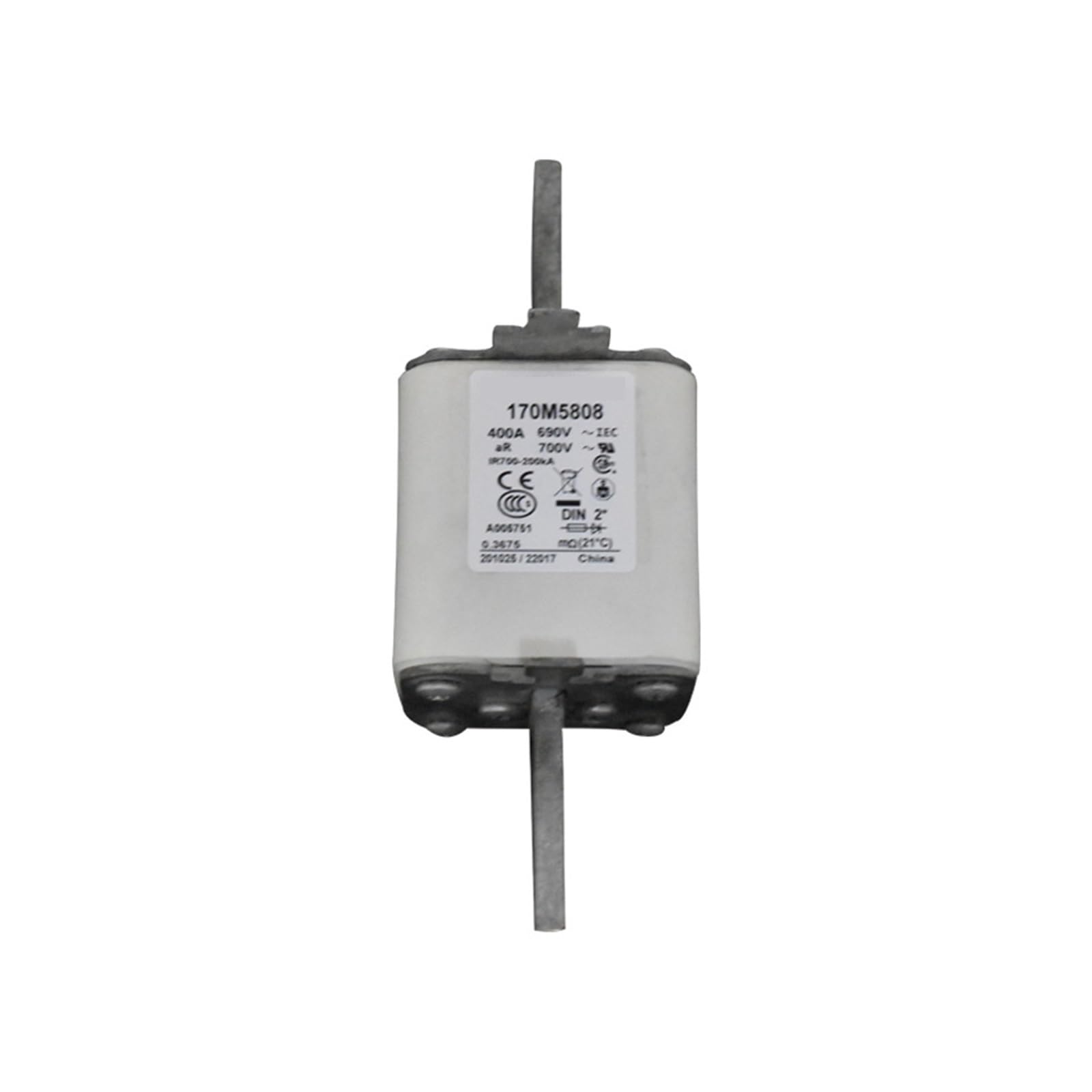 Fusible de alto voltaje 170M6518 con modelos 170M6519 y 20