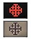 2 Stück Schwarz und Braun Ritter Templer Kreuz Flagge Patch Nylon Stickerei Abzeichen Lustiger Taktische Militärisch Aufnäher Applikation für Kleidung Hut Jacke Rucksäcke Weste Jeans T-Shirt