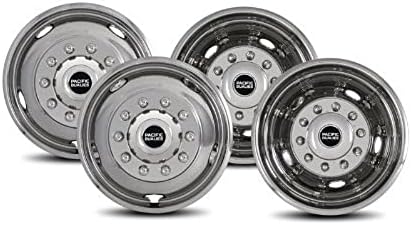 Pacific Dualies 43-1950 Polished 19.5 Inch 10 Lug Stainless Steel Wheel Simulator Kit for 2005-2021 Ford F450/F550 Truck (Does not fil RV/Motorhome)
