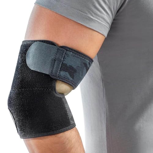 MOVIBRACE Tennis Elbow Support Brace, Neoprene Compression Bandage, One Size Fits 9-13 inch