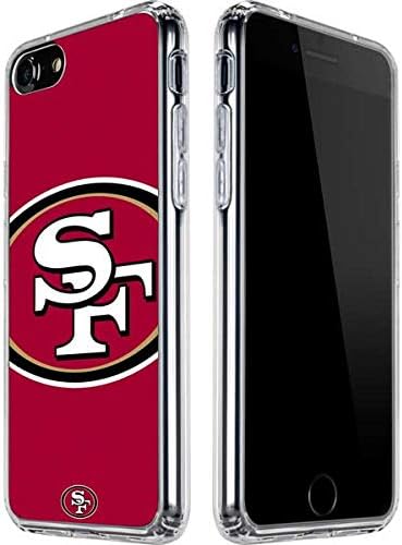 Skinit Clear Phone Case Compatible with iPhone SE (2nd & 3rd Gen) - Officially Licensed NFL San Francisco 49ers Large Logo Design