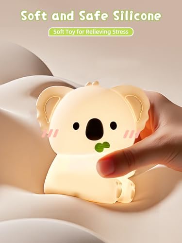 Luce Notturna Bambini, Lampada Koala Carina, Lampada Notturna per bambini con 7 Cambio Colore, Lampada Notturna Ricaricabile per Neonati, Decorazione Carina per La Camera, Regalo per Bambini e Donne