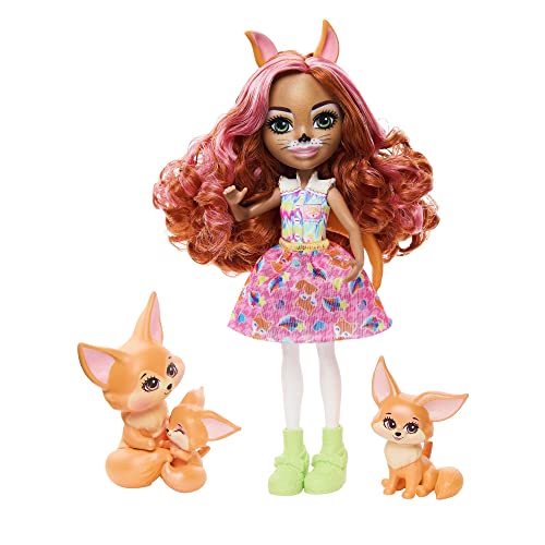 Enchantimals Coffret Poupée Filigree Renard Gala Enchanté avec Perk Et 2 Figurines Animales, avec...