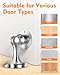 Door Stoppers Magnetic Door Catch, Stainless Steel Magnetic Door Stop 2 Pack, Double-Sided Adhesive Tape, No Drilling, Screws for Stronger Mount, Holder Your Door Open for Wide Doors